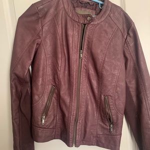 Purple leather maurices jacket